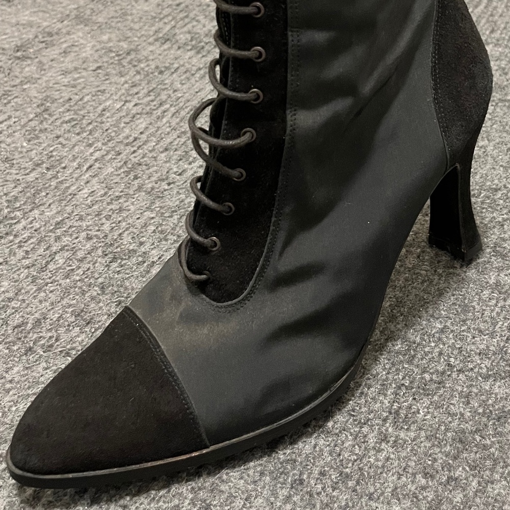 Vtg CHARLES DAVID By Nathalie M Lace Up Victorian Boots Sz 8 - Picture 6 of 13